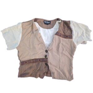 Vintage Ms Choice California Layered Crop Top